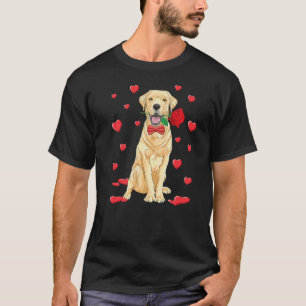 Camiseta Amo al perro de Labrador corazón día de San Valent