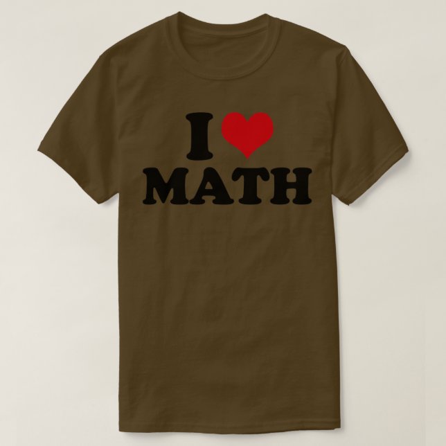 Camiseta Amo al profesor de matemáticas (Diseño del anverso)
