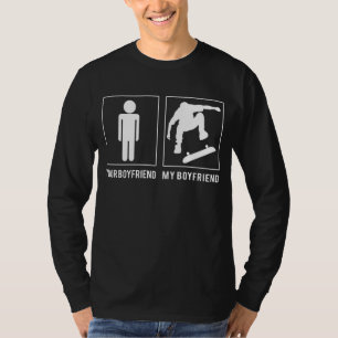 Camiseta Amo al Skateboarding: Skateboarding Mi Novio Tú