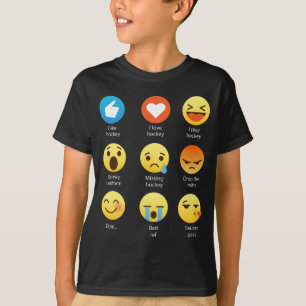 Camiseta Amo al Social del Emoticon del hockey (emoji) (la