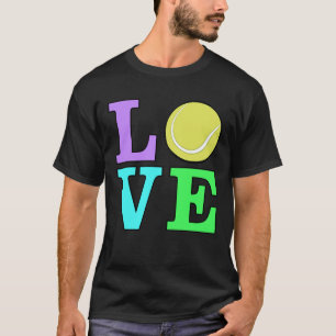 Camiseta Amo al tenis - Colorida versión 1