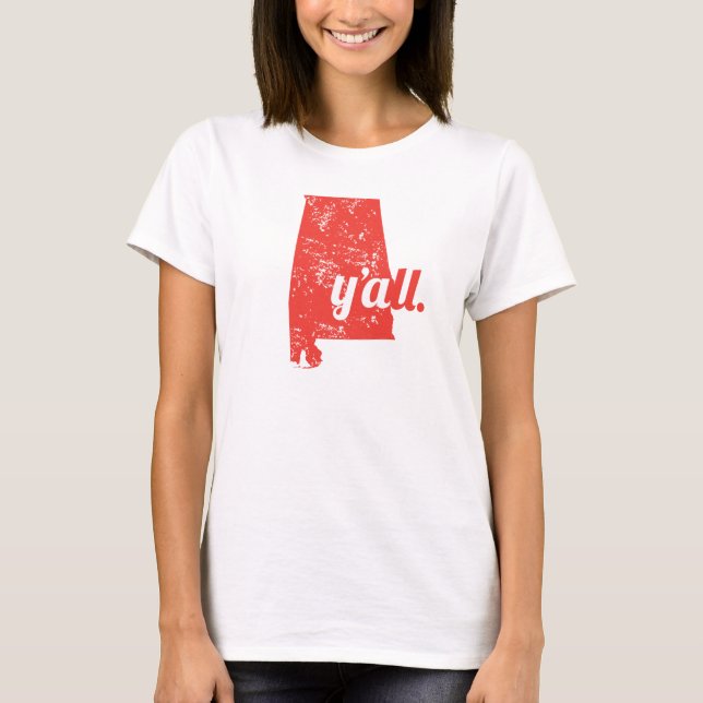 Camiseta ¡Amo Alabama, usted! (Anverso)