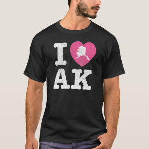 Camiseta Amo Alaska Fauna de Alaska Aurora Boreal