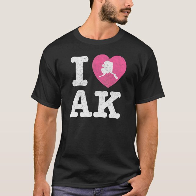 Camiseta Amo Alaska Fauna de Alaska Aurora Boreal (Anverso)