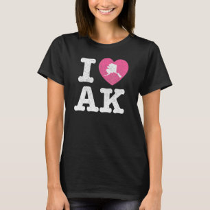 Camiseta Amo Alaska Fauna de Alaska Aurora Boreal