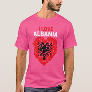 Camiseta Amo Albania Orgullosa De Ser Bandera Albanesa Alba