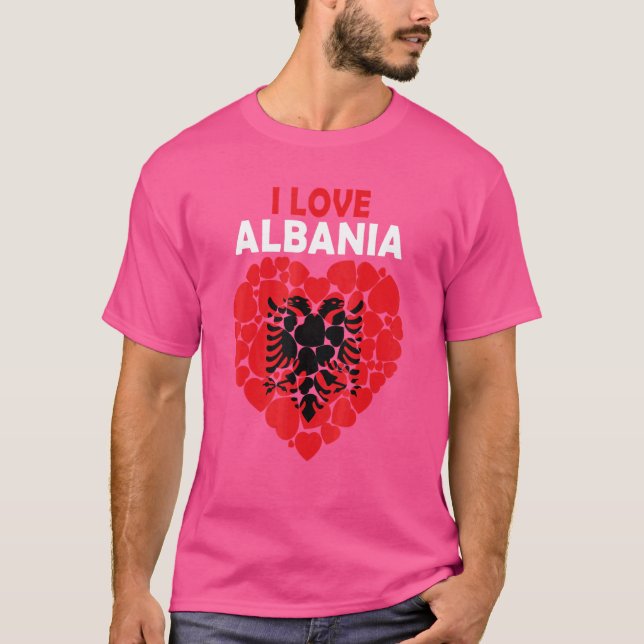 Camiseta Amo Albania Orgullosa De Ser Bandera Albanesa Alba (Anverso)