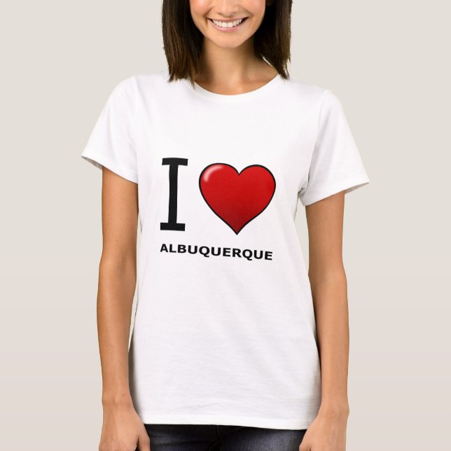 CAMISETA AMO ALBUQUERQUE, NANÓMETRO - NEW MÉXICO (Anverso)