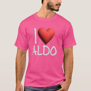 Camiseta Amo Aldo Nombre Hombres Personalizados Guy BFF Ami