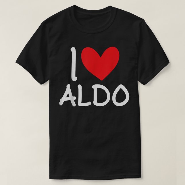Camiseta Amo Aldo Nombre Hombres Personalizados Guy BFF Ami (Diseño del anverso)