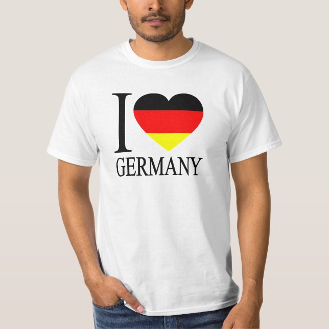 Camiseta Amo Alemania Bandera Corazón (Anverso)