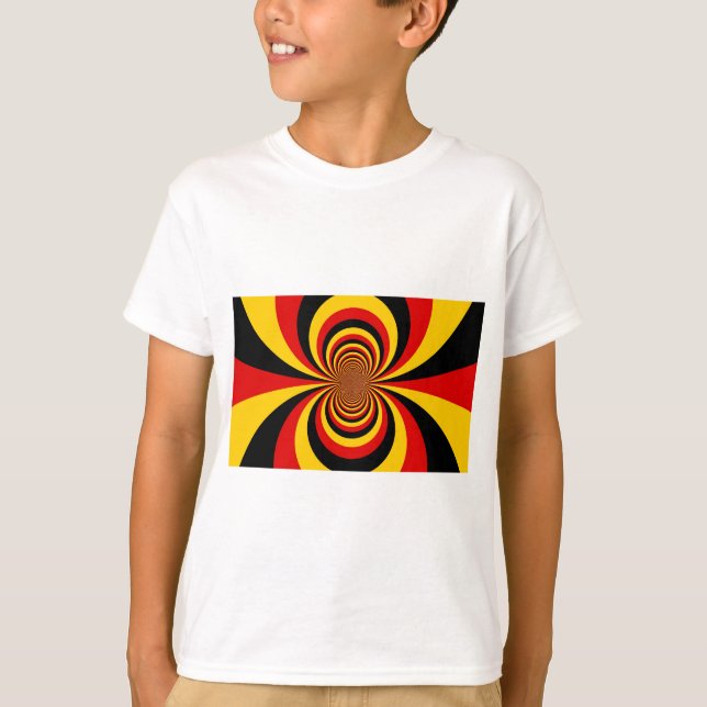 Camiseta Amo Alemania Colores de la bandera nacional Imprim (Anverso)