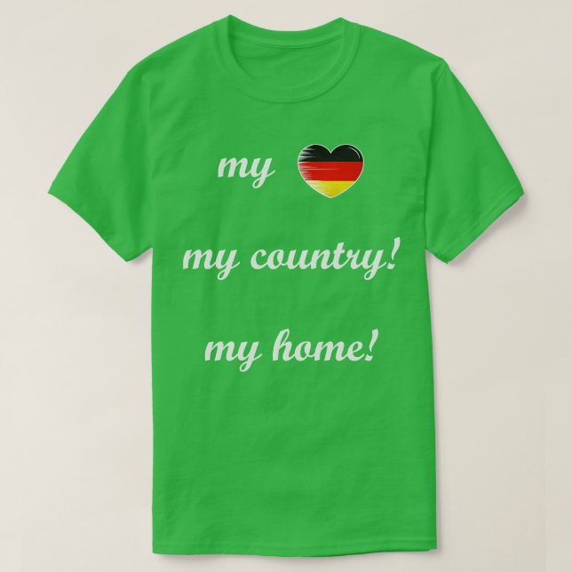 Camiseta Amo Alemania Mi hogar Mi país 13 (Diseño del anverso)