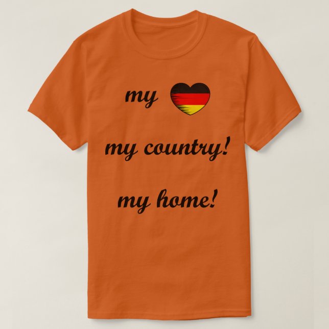 Camiseta Amo Alemania Mi hogar Mi país 5 (Diseño del anverso)