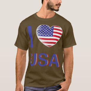 Camiseta Amo América Bandera de Estados Unidos Mi hogar Mi