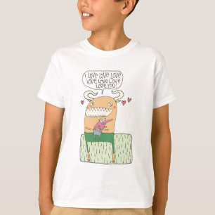 Camiseta Amo amor del amor del amor del amor del amor usted