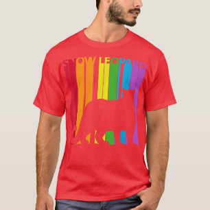 Camiseta Amo animal de leopardo de la nieve de la niebla