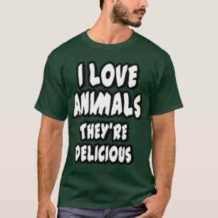 Camiseta Amo animales - son deliciosos