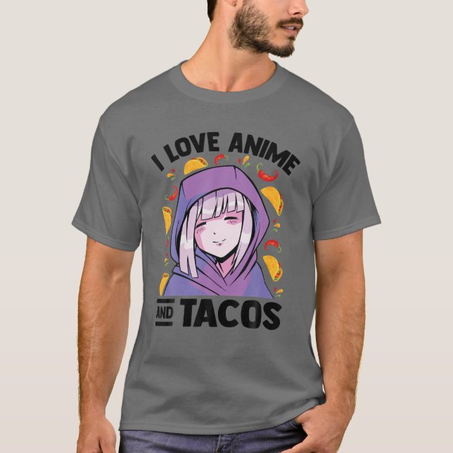 Camiseta Amo Anime Y Aguacates - Kawaii Blushing Otaku (Anverso)