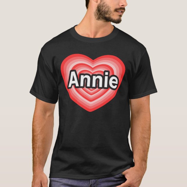 Camiseta Amo Annie. Te amo Annie. Corazón (Anverso)