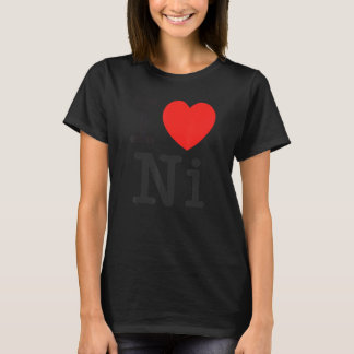 Camiseta Amo Apple Ny Y Níquel Tabla Periódica