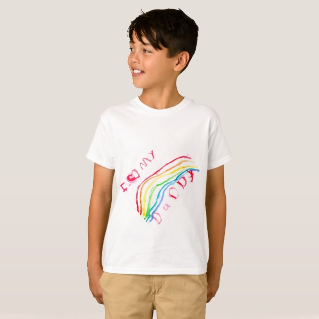 Camiseta "Amo arco iris de mi papá" (Anverso completo)