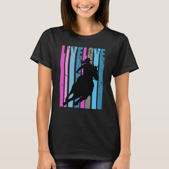 Camiseta Amo arcoiris Rodeo Carreras de barril Race Racer M (Anverso)