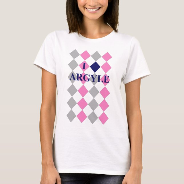 Camiseta ¡Amo Argyle - mujeres! (Anverso)