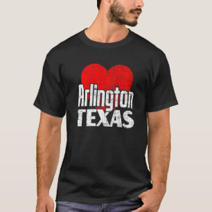 Camiseta Amo Arlington Texas Retro Big Heart Arlington V