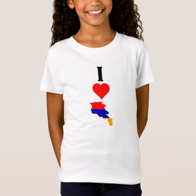 Camiseta Amo Armenia Vertical Corazón país Armenia (Anverso)