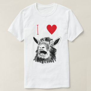 Camiseta Amo arte animal de griterío divertido del dibujo