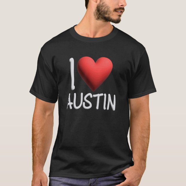 Camiseta Amo Austin Nombre Hombres Personalizados Guy BFF A (Anverso)