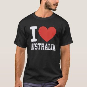 Camiseta Amo Australia Corazón Recuerdo Orgullo de los Aman