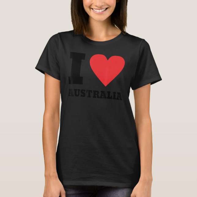 Camiseta Amo Australia, corazón, viajes familiares de Austr (Anverso)
