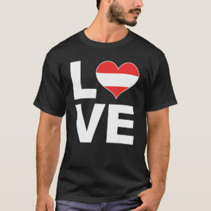 Camiseta Amo Austria Bandera del Corazón Austria