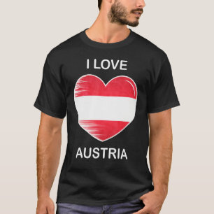 Camiseta Amo Austria Mi hogar Mi país Corazón Austria