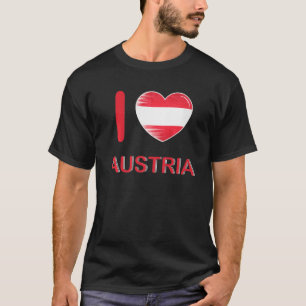 Camiseta Amo Austria Mi hogar Mi país Corazón Austria 2