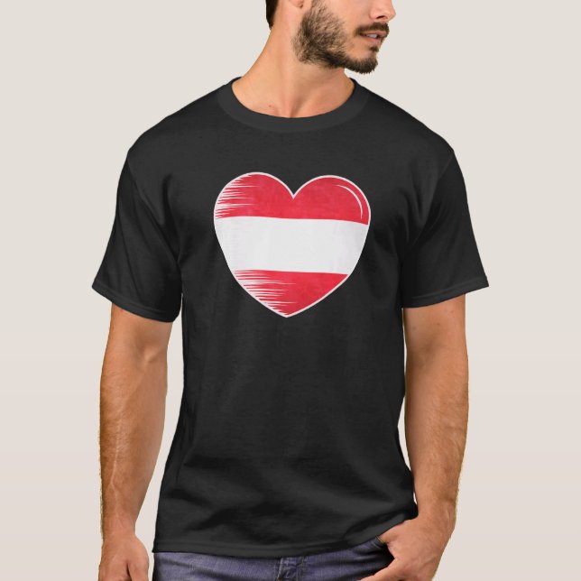Camiseta Amo Austria Mi hogar Mi país Corazón Austria 8 (Anverso)