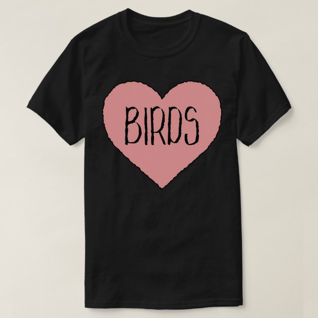 Camiseta Amo Aves Aves San Valentín (Diseño del anverso)
