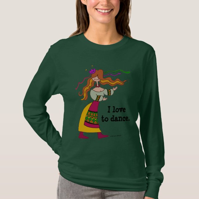 Camiseta Amo bailar arte popular ucraniano (Anverso)