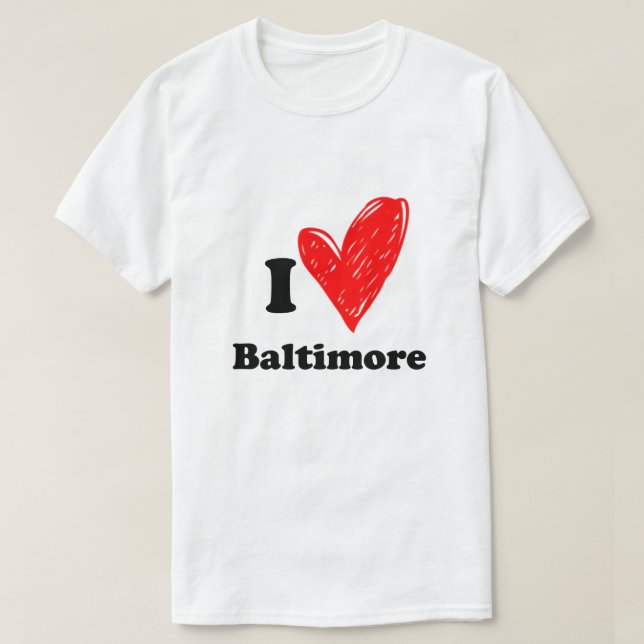 Camiseta Amo Baltimore (Diseño del anverso)