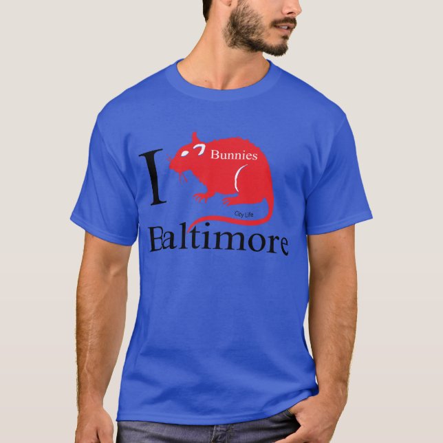 Camiseta Amo Baltimore, conejitos (Anverso)