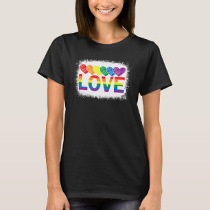 Camiseta Amo Bandera Arcoiris Corazón Orgullo Lesbiano Gay