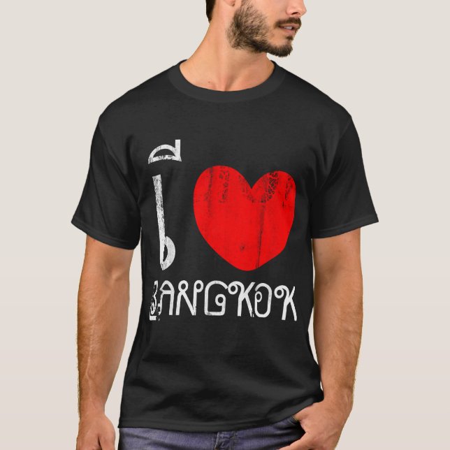 Camiseta Amo Bangkok o el corazón Bangkok de I (Anverso)