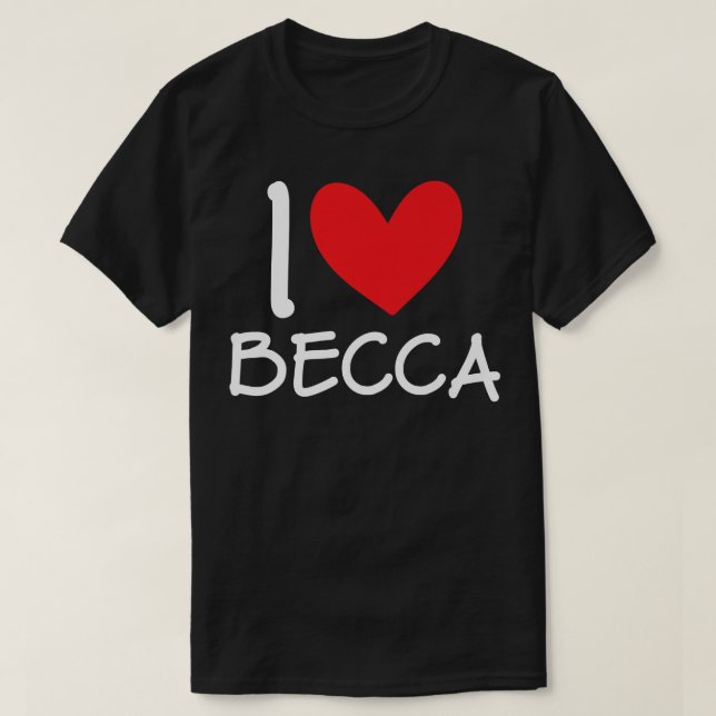 Camiseta Amo Becca Nombre Chica Personalizada Mujer BFF Fri (Diseño del anverso)
