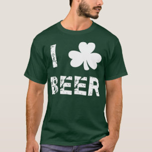 Camiseta Amo Beer Shamrock Funny St