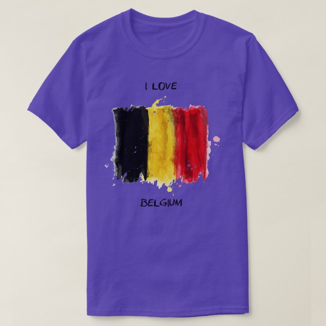 Camiseta Amo Bélgica Mi Hogar Mi País (Diseño del anverso)