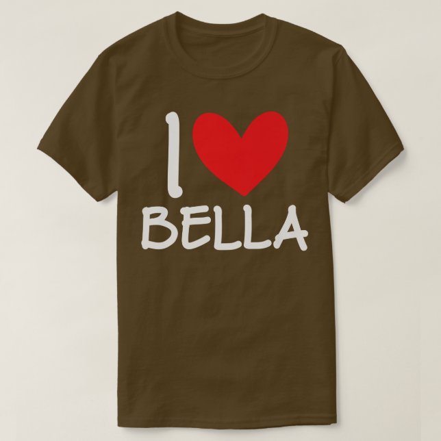 Camiseta Amo Bella Nombre Chica Personalizada Mujer Bff Fri (Diseño del anverso)