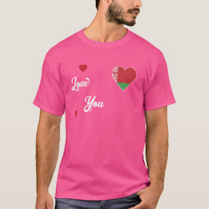 Camiseta Amo Bielorrusia con la bandera de Bielorrusia en e