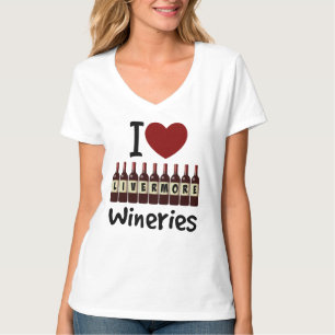 Camiseta Amo Bodegas Livermore Corazones y Botellas de Vino